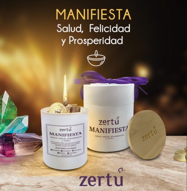 Vela para Manifestar Salud, Felicidad y Prosperidad